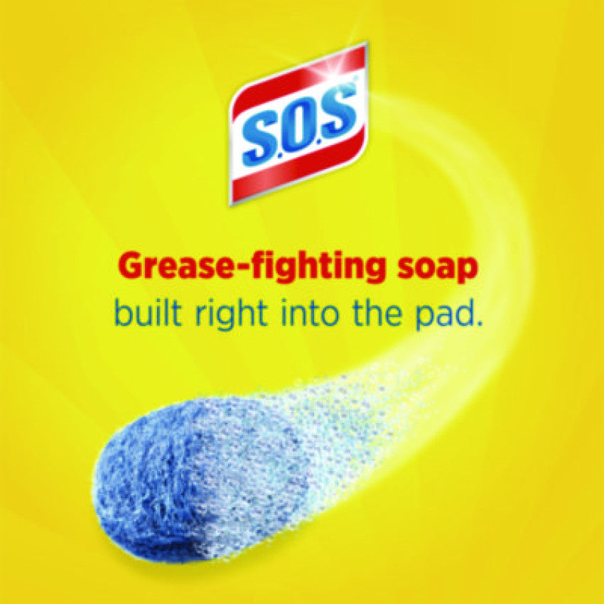 Steel Wool Soap Pad, Steel, 4/Box, 24 Boxes/Carton