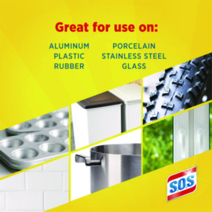 Steel Wool Soap Pad, Steel, 4/Box, 24 Boxes/Carton