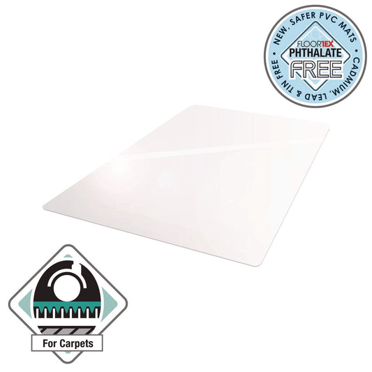 Floortex Cleartex Advantagemat Phthalate Free PVC Chair Mat for Low Pile Carpets, 36" w x 48" l, Clear (PF119225EV)