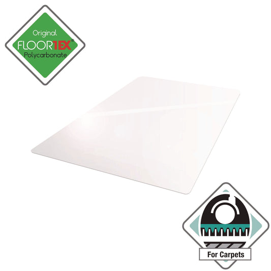 Floortex Cleartex Ultimat Polycarbonate Chair Mat for Low/Medium Pile Carpet, 35" w x 47" l, Clear (EC118923ER)