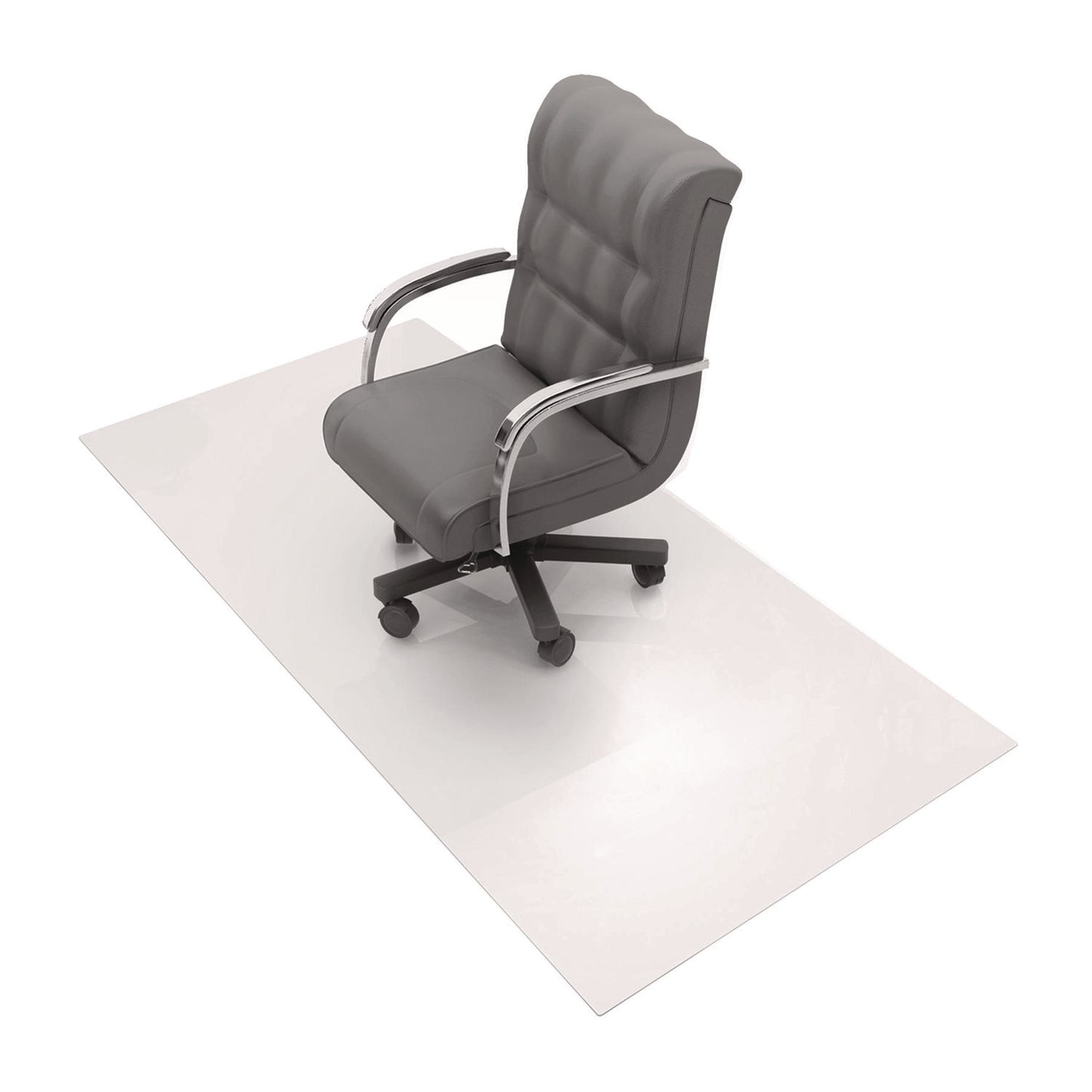 Floortex Cleartex Ultimat XXL Polycarbonate Chair Mat for Hard Floors, 60" w x 60" l, Clear (1215015019ER)