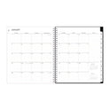 Blue Sky Analeis Monthly Planner, Floral Artwork, 10 x 8, White/Black/Coral Cover, 12-Month (Jan to Dec): 2025 (100004)