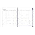Blue Sky Lindley Weekly/Monthly Planner, Floral Artwork, 11 x 8.5, White/Blue/Green Cover, 12-Month (Jan to Dec): 2025 (100654)