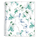 Blue Sky Lindley Monthly Planner, Floral Artwork, 10 x 8, White/Blue/Green Cover, 12-Month (Jan to Dec): 2025 (101582)