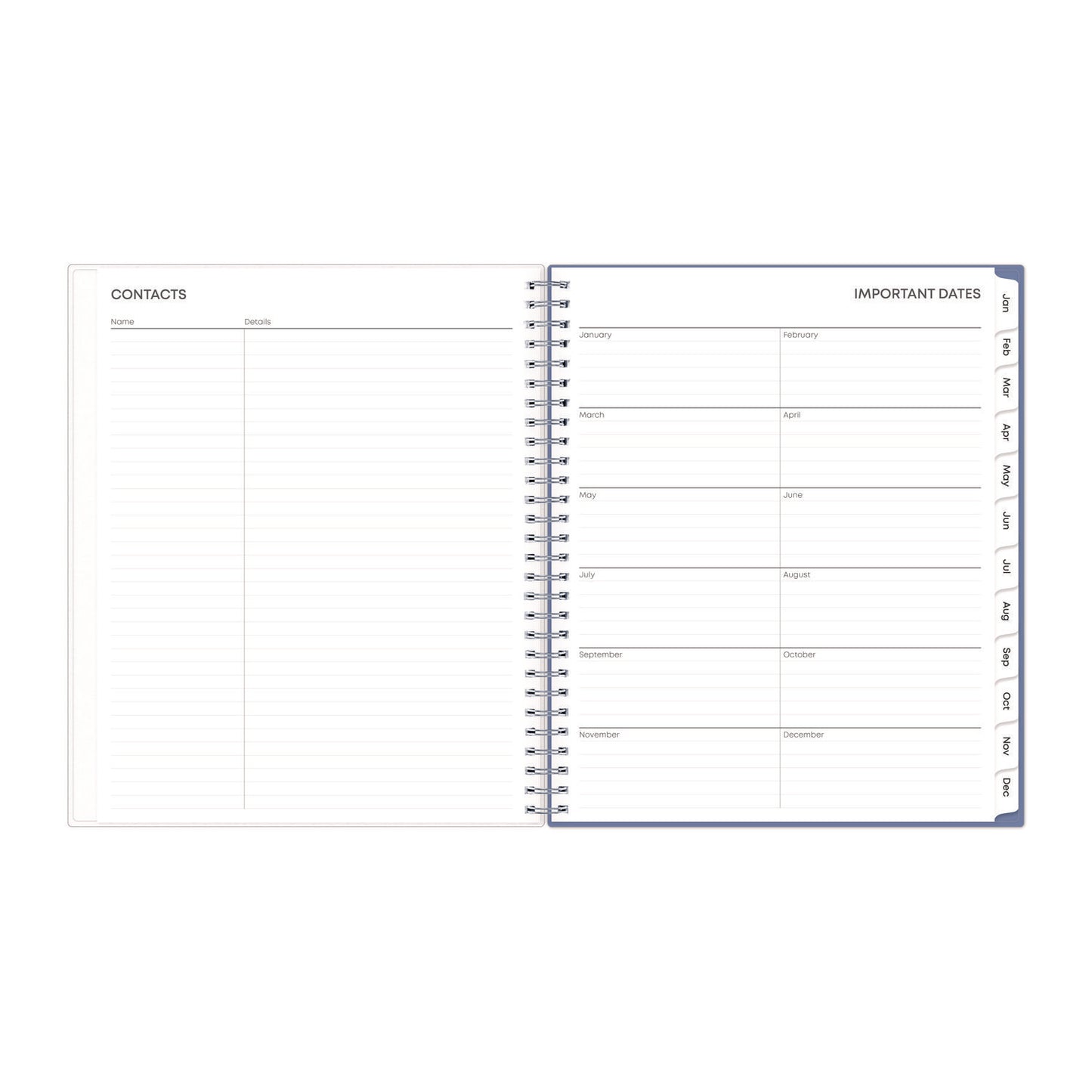 Blue Sky Lindley Monthly Planner, Floral Artwork, 10 x 8, White/Blue/Green Cover, 12-Month (Jan to Dec): 2025 (101582)