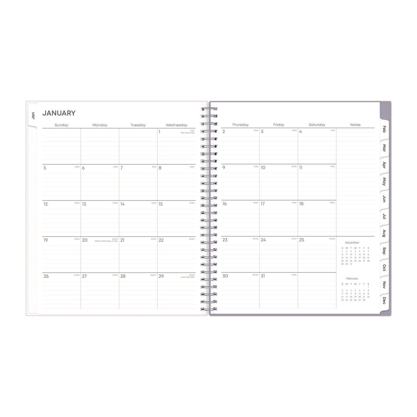 Blue Sky Rue Du Flore Monthly Planner, Floral Artwork, 10 x 8, Jade/Lavender Cover, 12-Month (Jan to Dec): 2025 (101605)