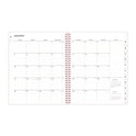 Blue Sky Joselyn Weekly/Monthly Planner, Floral Artwork, 11 x 8.5, Pink/Peach/Black Cover, 12-Month (Jan to Dec): 2025 (110394)