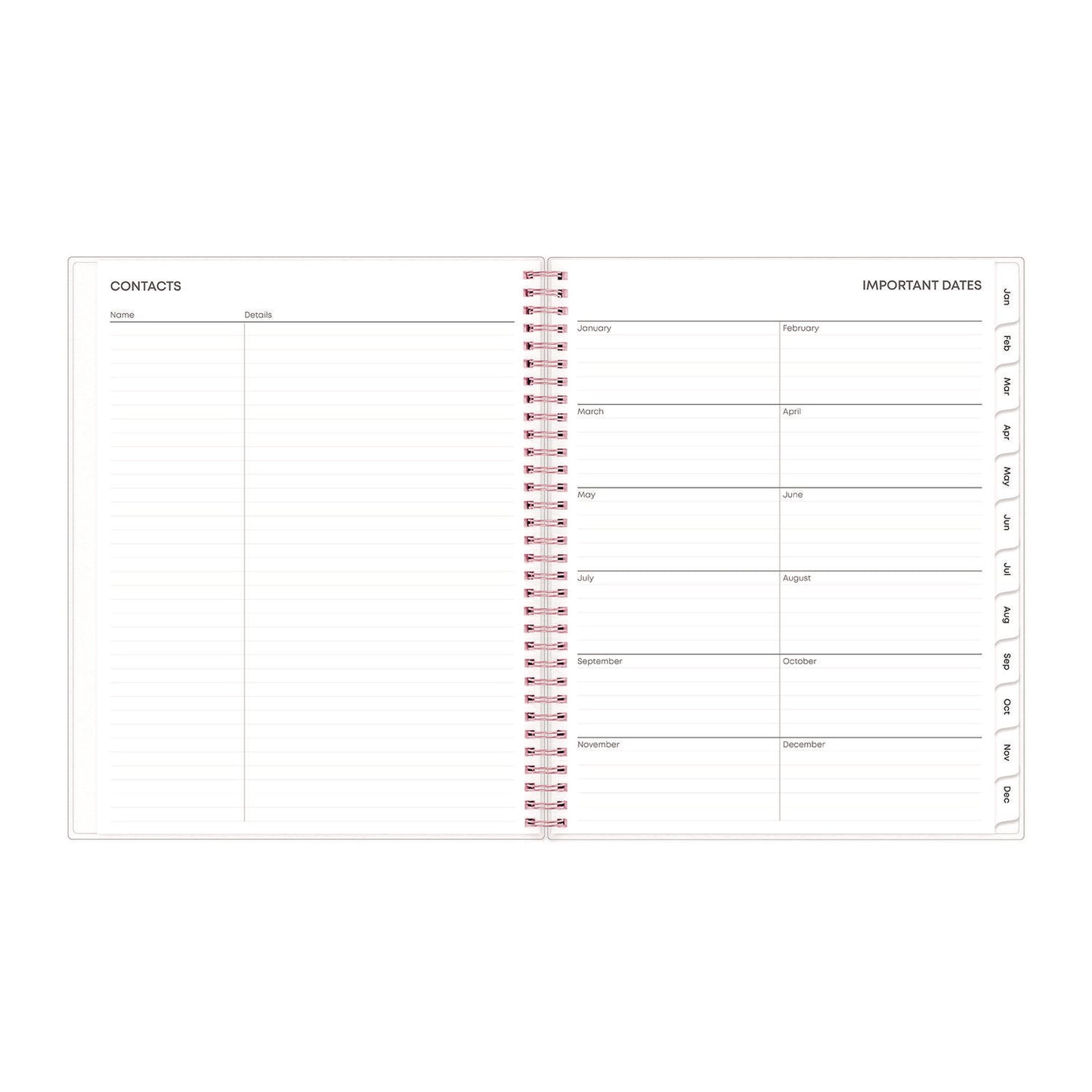 Blue Sky Joselyn Weekly/Monthly Planner, Floral Artwork, 11 x 8.5, Pink/Peach/Black Cover, 12-Month (Jan to Dec): 2025 (110394)