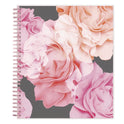 Blue Sky Joselyn Monthly Wirebound Planner, Floral Artwork, 10 x 8, Pink/Peach/Black Cover, 12-Month (Jan to Dec): 2025 (110395)