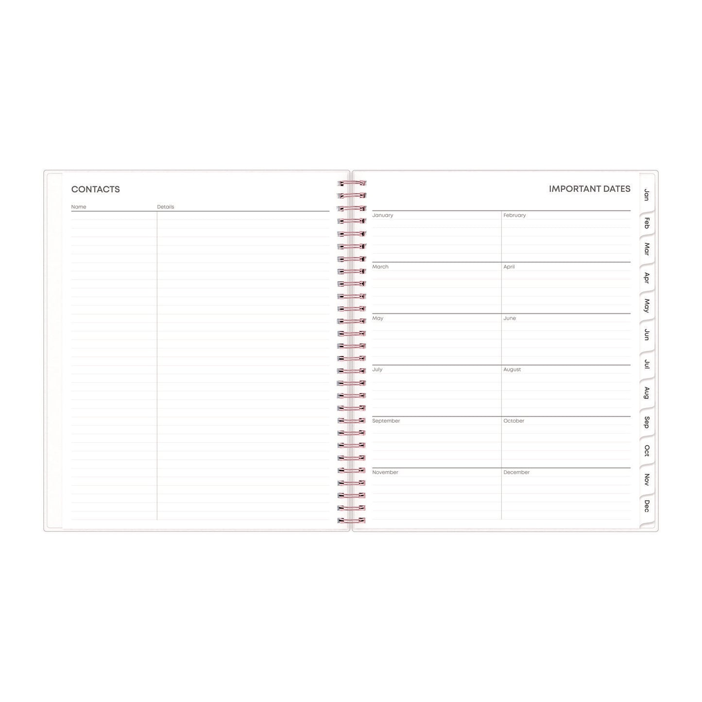 Blue Sky Joselyn Monthly Wirebound Planner, Floral Artwork, 10 x 8, Pink/Peach/Black Cover, 12-Month (Jan to Dec): 2025 (110395)