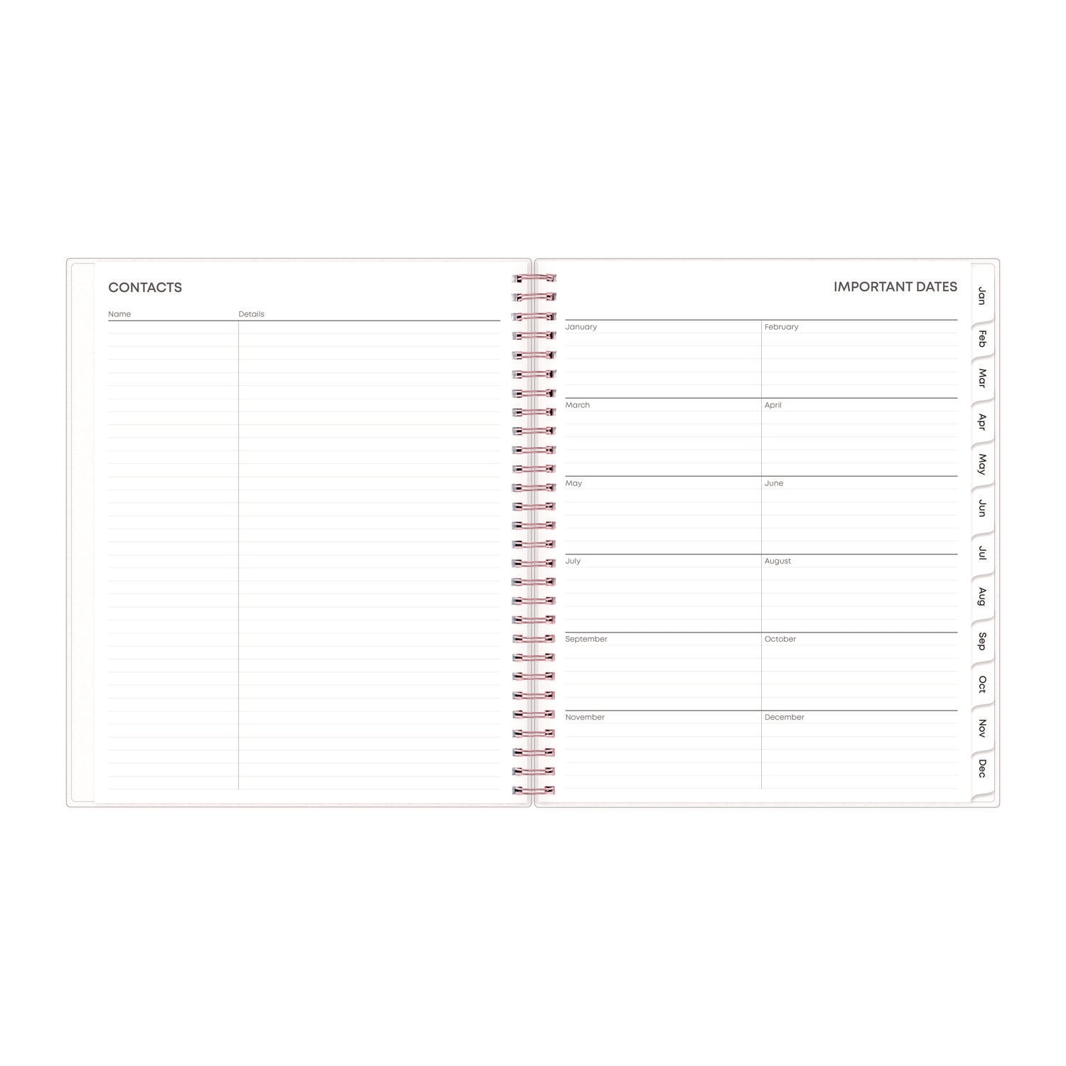 Blue Sky Joselyn Monthly Wirebound Planner, Floral Artwork, 10 x 8, Pink/Peach/Black Cover, 12-Month (Jan to Dec): 2025 (110395)