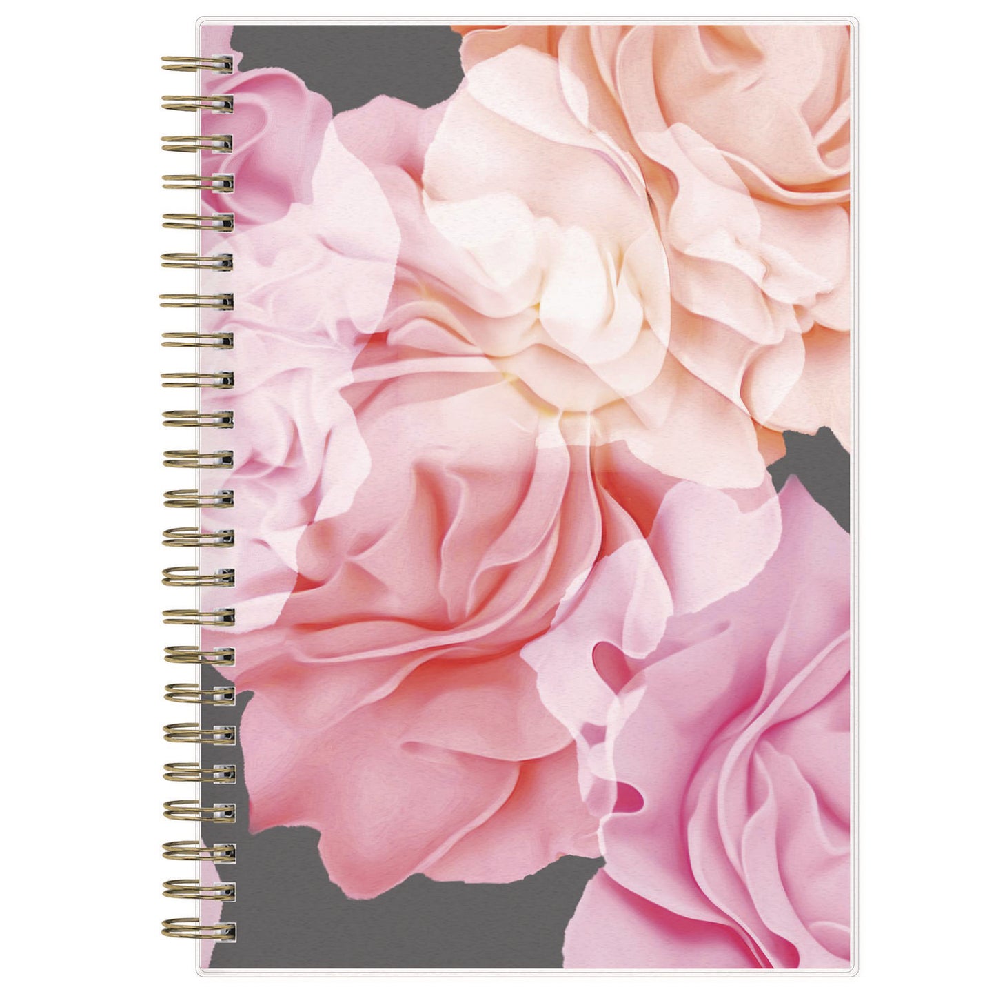 Blue Sky Joselyn Weekly/Monthly Planner, Floral Artwork, 8 x 5, Pink/Peach/Black Cover, 12-Month (Jan to Dec): 2025 (110396)