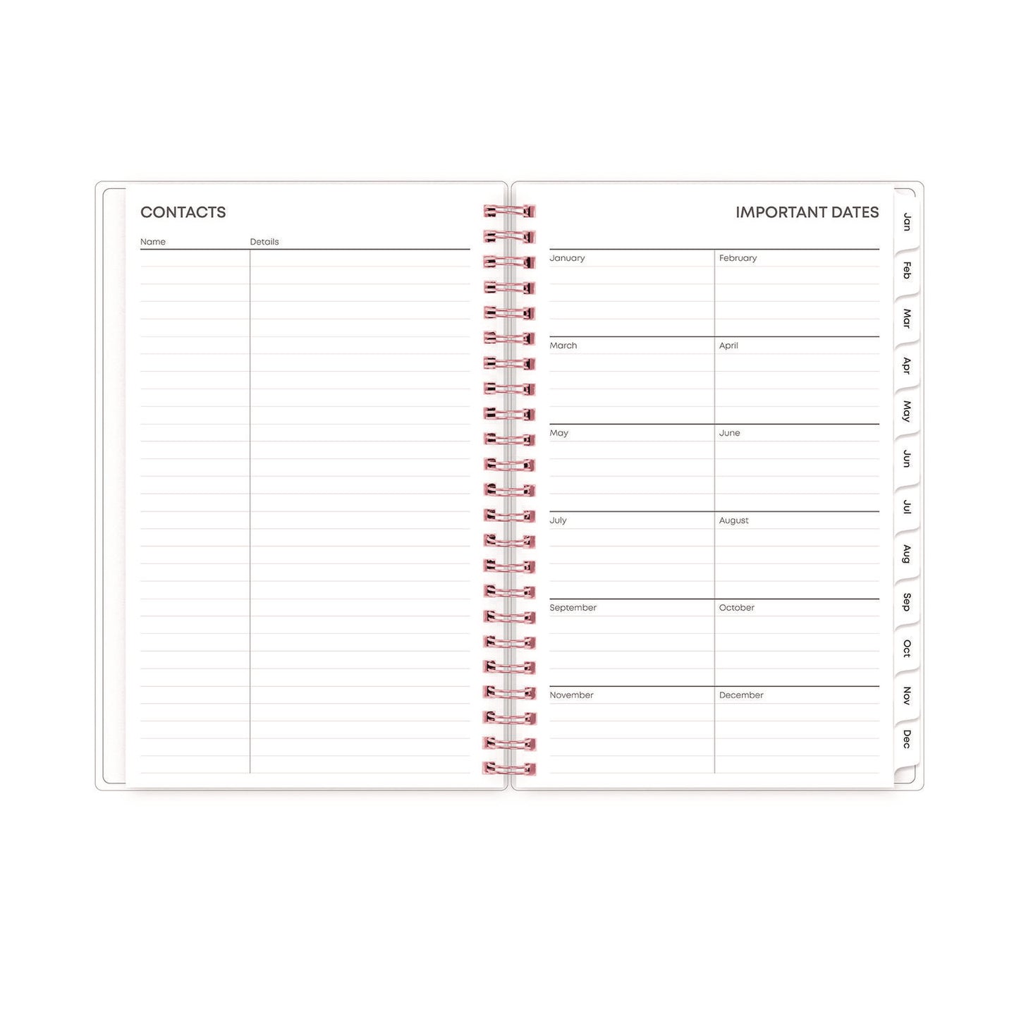 Blue Sky Joselyn Weekly/Monthly Planner, Floral Artwork, 8 x 5, Pink/Peach/Black Cover, 12-Month (Jan to Dec): 2025 (110396)