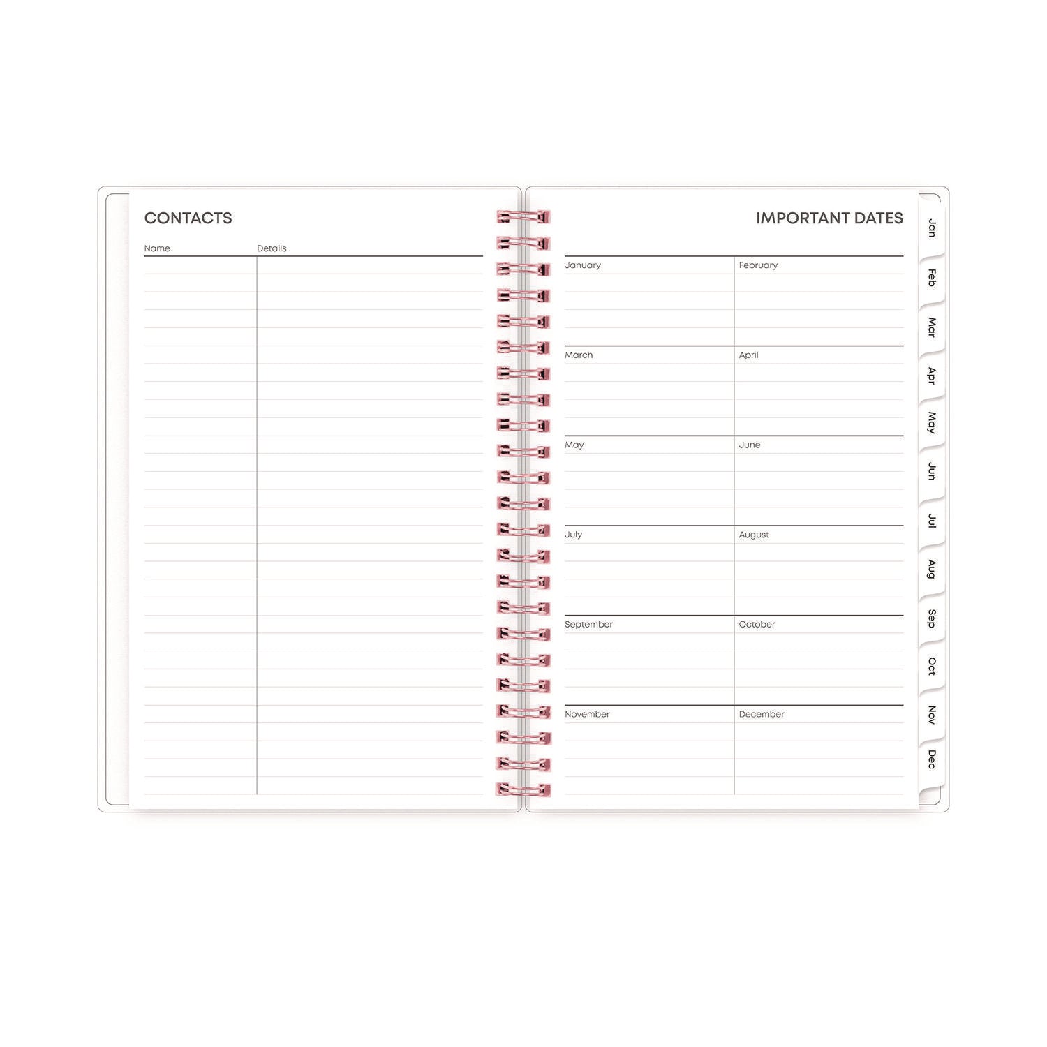 Blue Sky Joselyn Weekly/Monthly Planner, Floral Artwork, 8 x 5, Pink/Peach/Black Cover, 12-Month (Jan to Dec): 2025 (110396)