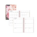 Blue Sky Joselyn Weekly/Monthly Planner, Floral Artwork, 8 x 5, Pink/Peach/Black Cover, 12-Month (Jan to Dec): 2025 (110396)