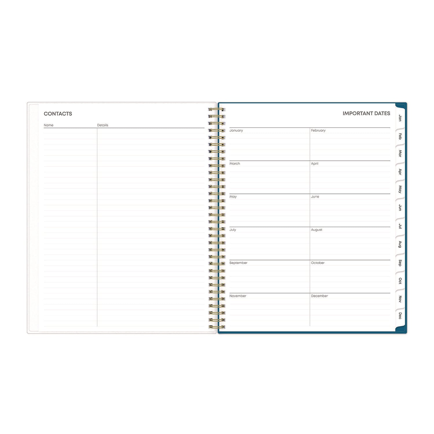 Blue Sky Bakah Blue Weekly/Monthly Planner, Floral Artwork, 11 x 8.5, Blue/White Cover, 12-Month (Jan to Dec): 2025 (137261)