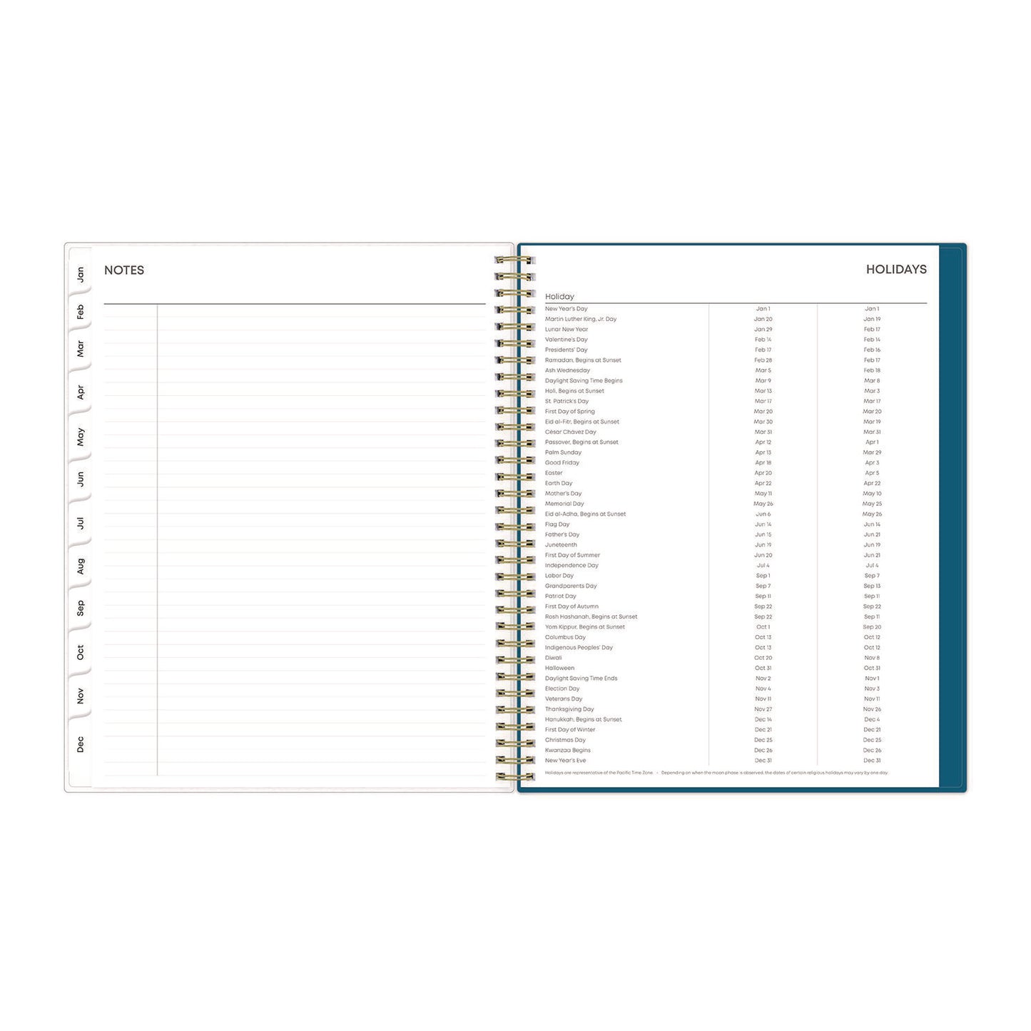 Blue Sky Bakah Blue Weekly/Monthly Planner, Floral Artwork, 11 x 8.5, Blue/White Cover, 12-Month (Jan to Dec): 2025 (137261)