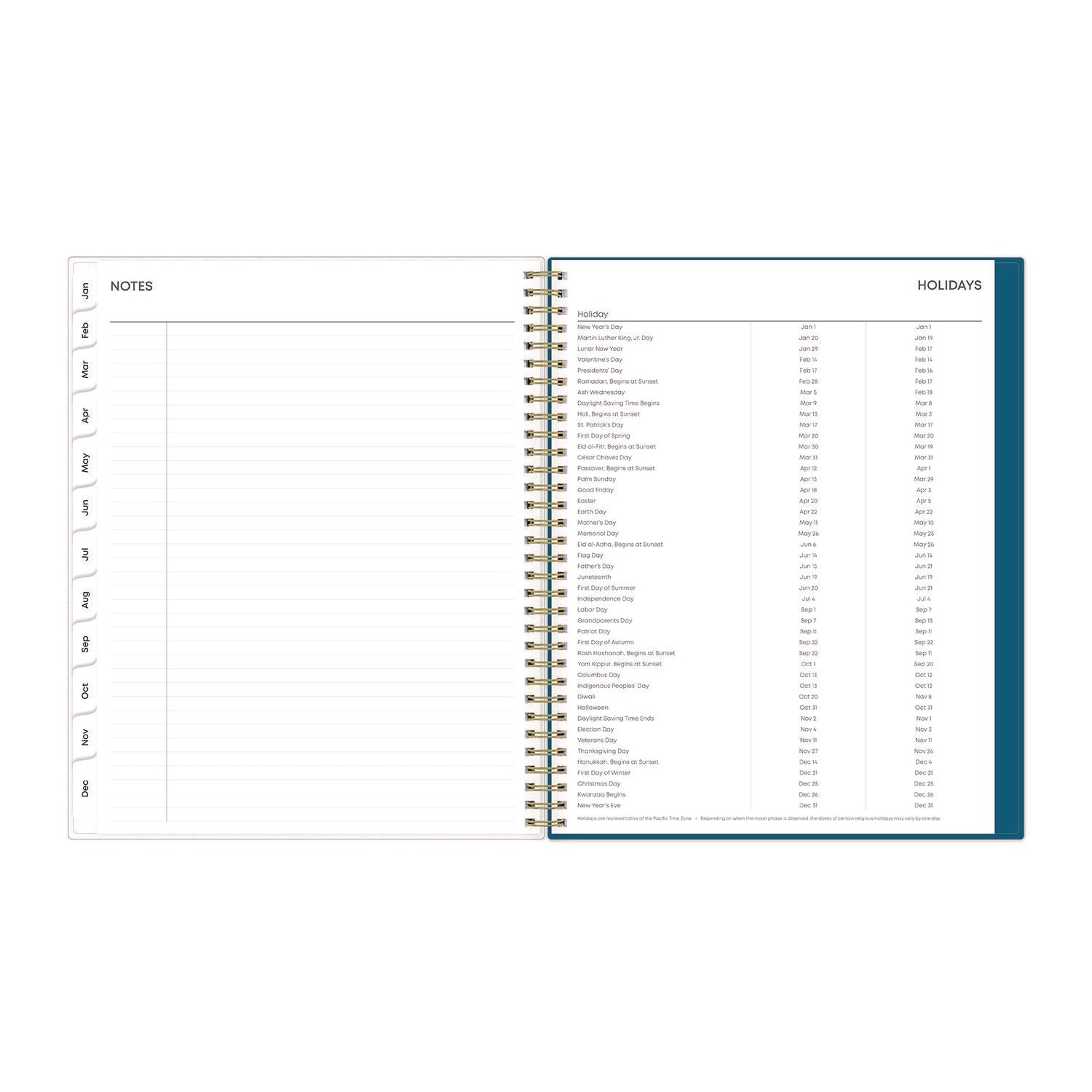 Blue Sky Bakah Blue Weekly/Monthly Planner, Floral Artwork, 11 x 8.5, Blue/White Cover, 12-Month (Jan to Dec): 2025 (137261)