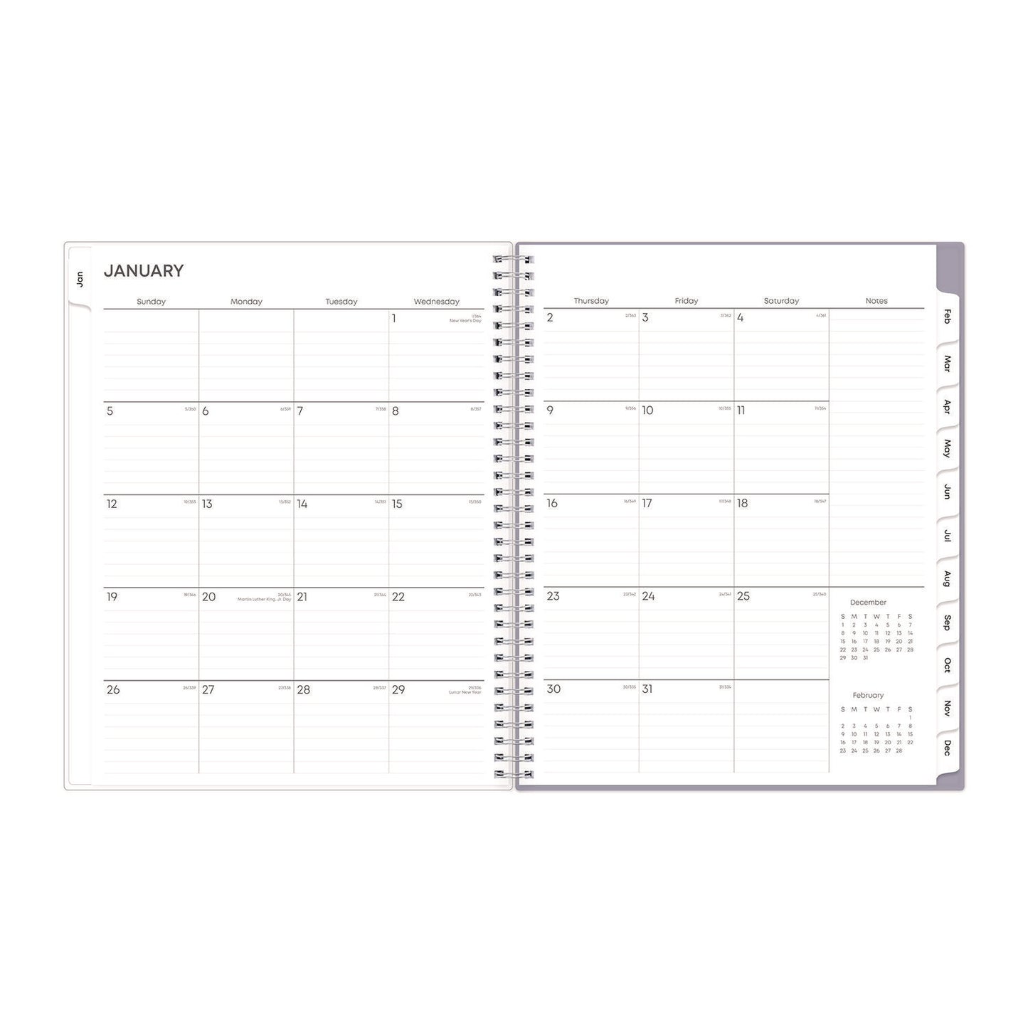 Blue Sky Laila Create-Your-Own Cover Weekly/Monthly Planner, Wildflower Artwork, 11 x 8.5, Purple/Blue/Pink, 12-Month (Jan-Dec): 2025 (137273)
