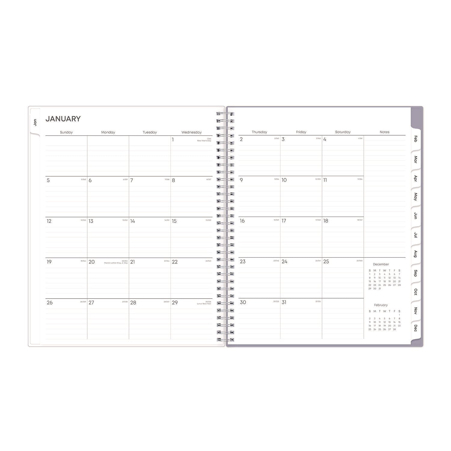 Blue Sky Laila Create-Your-Own Cover Weekly/Monthly Planner, Wildflower Artwork, 11 x 8.5, Purple/Blue/Pink, 12-Month (Jan-Dec): 2025 (137273)