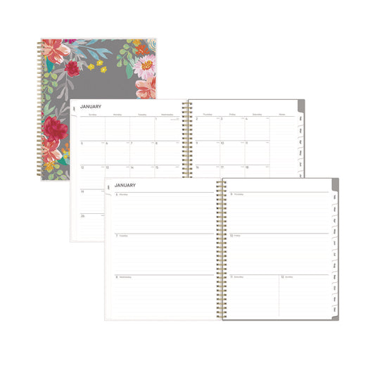 Blue Sky Sophie Frosted Weekly/Monthly Planner, Floral Artwork, 11 x 8.5, Multicolor Cover, 12-Month (Jan to Dec): 2025 (140087)