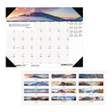 House of Doolittle Earthscapes Recycled Monthly Desk Pad Calendar, Mountains of the World Photos, 22 x 17, Black Corners,12-Month(Jan-Dec): 2025 (176)