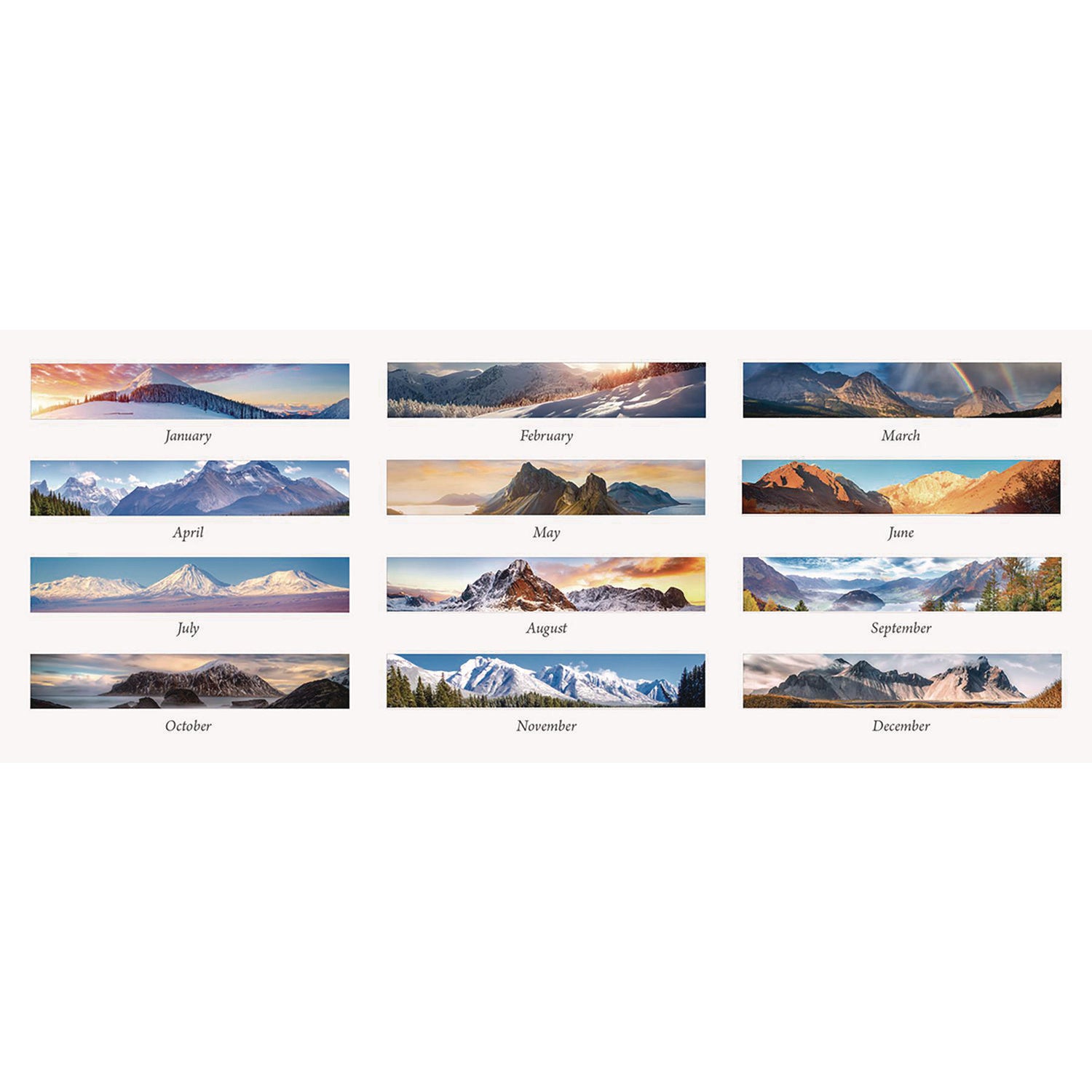 House of Doolittle Earthscapes Recycled Monthly Desk Pad Calendar, Mountains of the World Photos, 22 x 17, Black Corners,12-Month(Jan-Dec): 2025 (176)