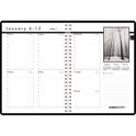House of Doolittle Black-on-White Photo Weekly Appointment Book, Landscape Photography, 11 x 8.5, Black Cover, 12-Month (Jan to Dec): 2025 (217102)