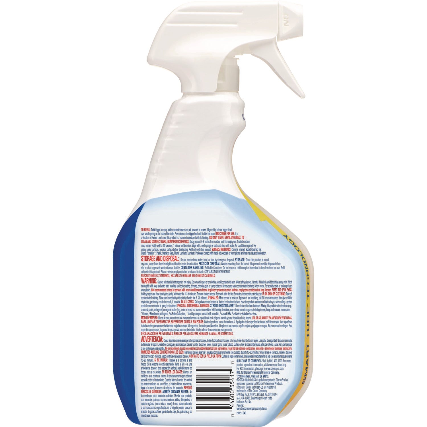 CloroxPro Clean-Up Disinfectant Cleaner with Bleach, 32 oz Smart Tube Spray (35417EA)