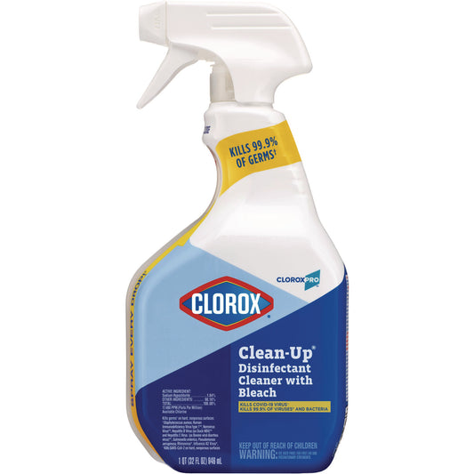 CloroxPro Clean-Up Disinfectant Cleaner with Bleach, 32 oz Smart Tube Spray (35417EA)