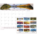 AT-A-GLANCE Landscape Panoramic Desk Pad, Landscapes Photography, 22 x 17, White Sheets, Clear Corners, 12-Month (Jan to Dec): 2025 (89802)