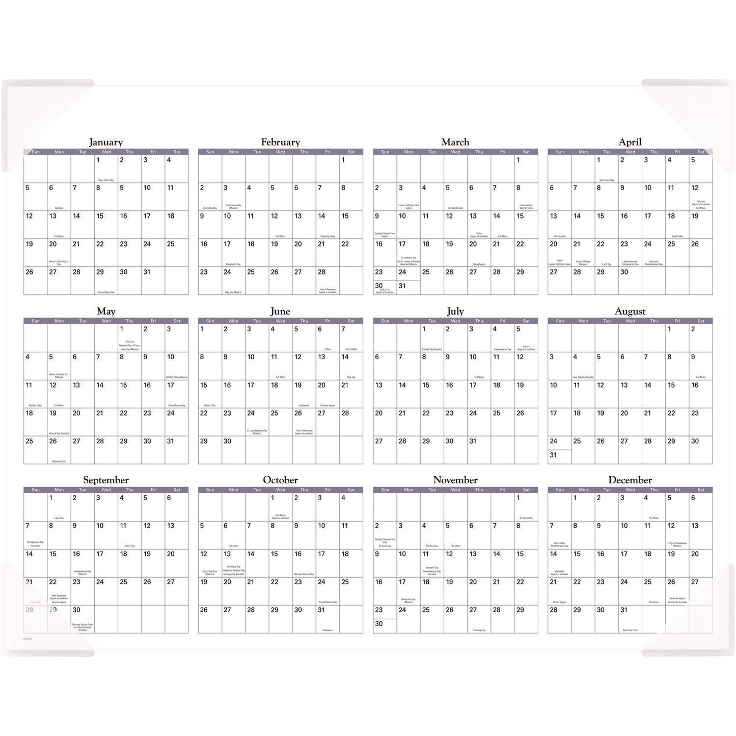 AT-A-GLANCE Landscape Panoramic Desk Pad, Landscapes Photography, 22 x 17, White Sheets, Clear Corners, 12-Month (Jan to Dec): 2025 (89802)