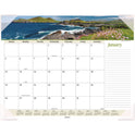 AT-A-GLANCE Seascape Panoramic Desk Pad, Seascape Panoramic Photography, 22 x 17, White Sheets, Clear Corners, 12-Month (Jan-Dec): 2025 (89803)