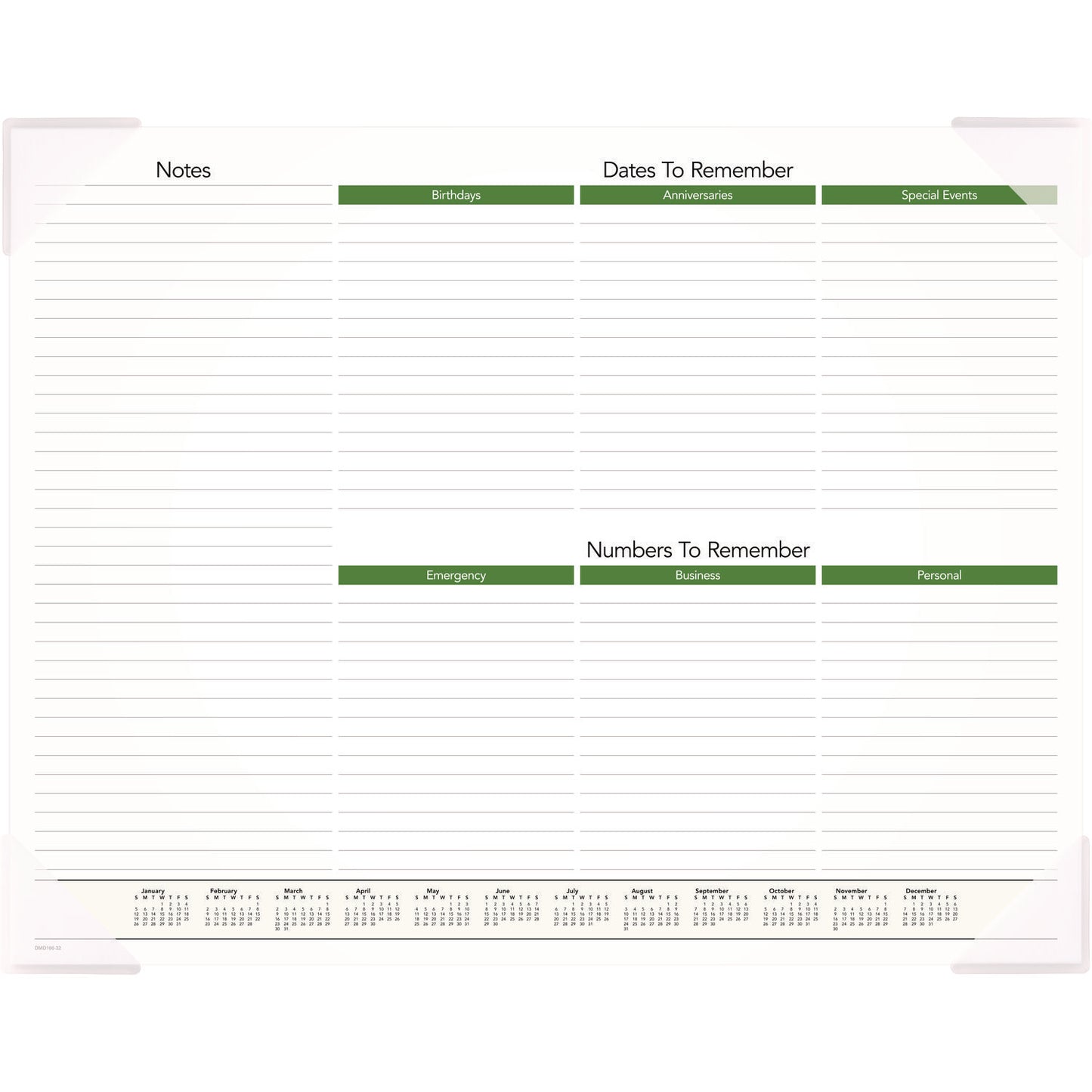 AT-A-GLANCE Puppies Monthly Desk Pad Calendar, Puppies Photography, 22 x 17, White Sheets, Clear Corners, 12-Month (Jan to Dec): 2025 (DMD16632)