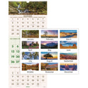 AT-A-GLANCE Scenic Three-Month Wall Calendar, Landscape Photography, 12 x 27, White Sheets, 14-Month: Dec 2024 to Jan 2026 (DMW50328)