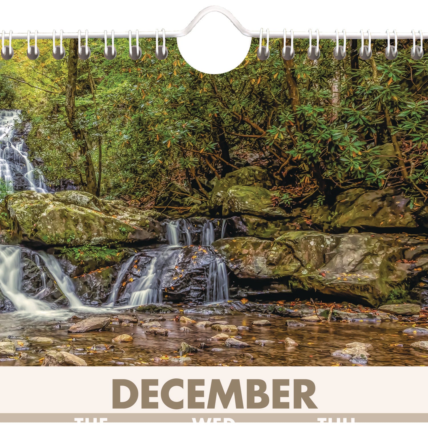 AT-A-GLANCE Scenic Three-Month Wall Calendar, Landscape Photography, 12 x 27, White Sheets, 14-Month: Dec 2024 to Jan 2026 (DMW50328)