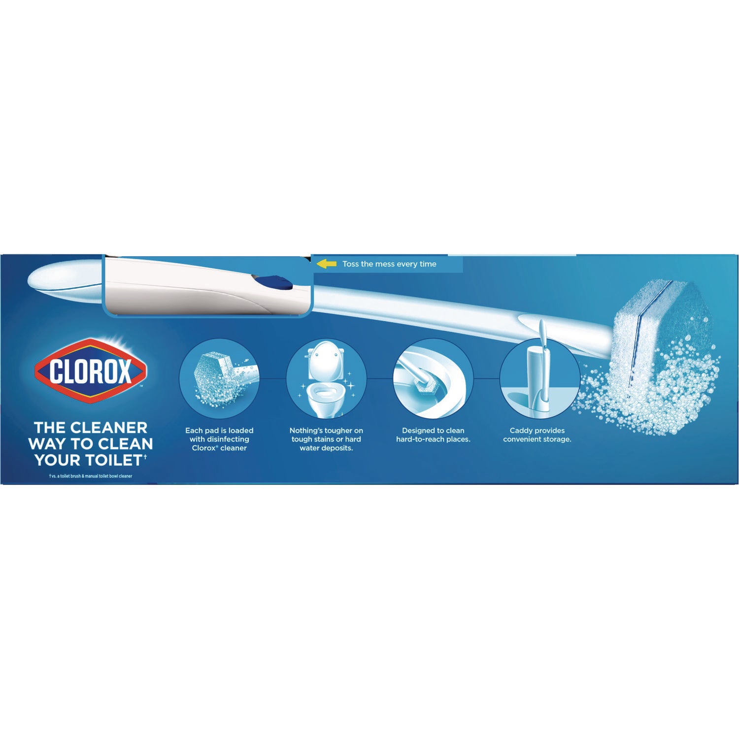 Clorox ToiletWand Disposable Toilet Cleaning System: Handle, Caddy and Refills, White (03191)