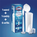 Clorox ToiletWand Disposable Toilet Cleaning System: Handle, Caddy and Refills, White (03191)