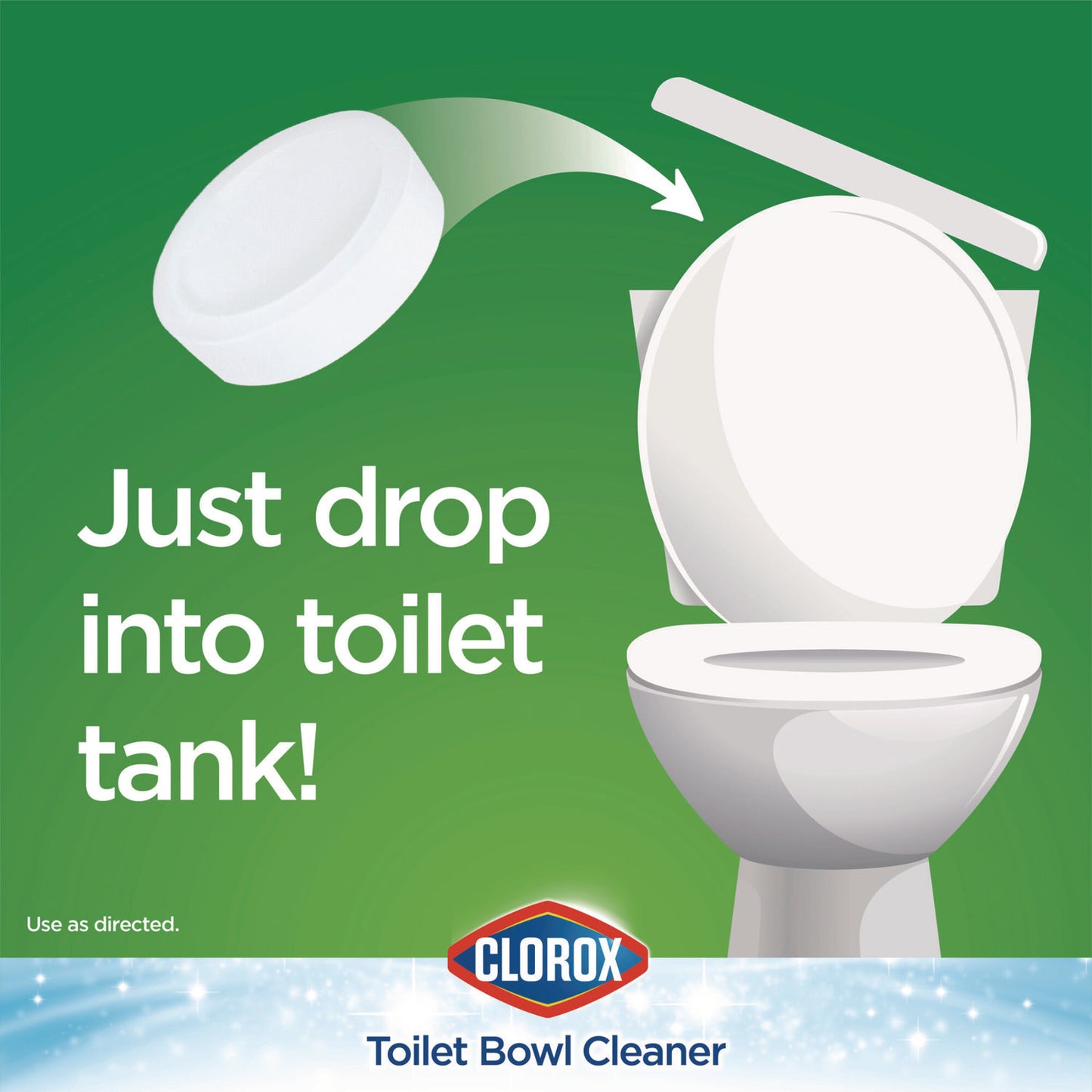 Clorox Ultra Clean Toilet Tablets Bleach, 3.5 oz Tablet, 2/Pack, 6 Packs/Carton (30024CT)