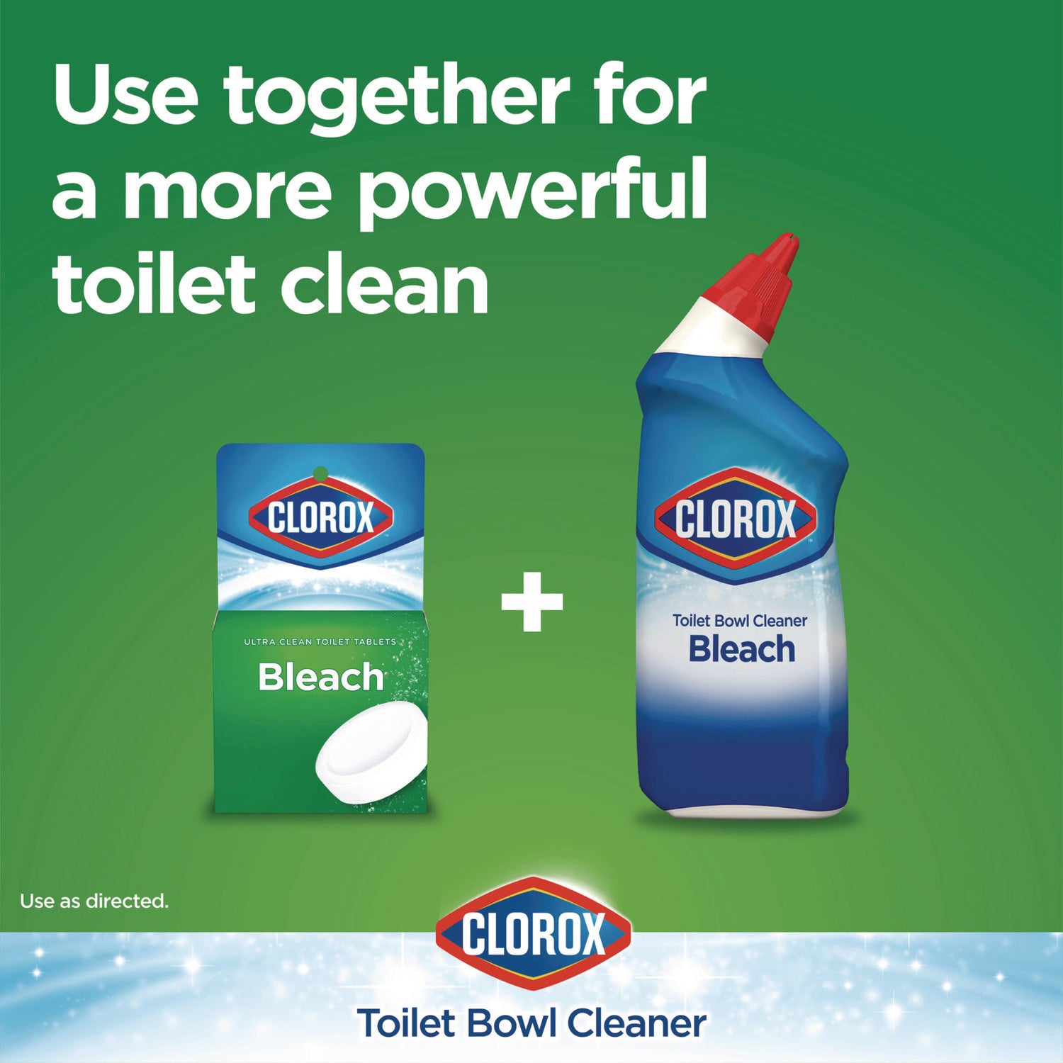 Clorox Ultra Clean Toilet Tablets Bleach, 3.5 oz Tablet, 2/Pack, 6 Packs/Carton (30024CT)