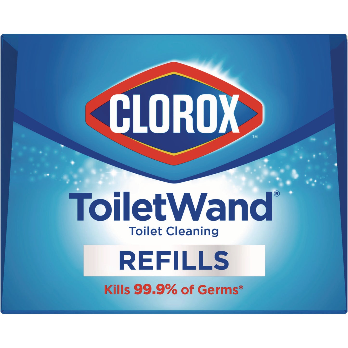 Clorox Disinfecting ToiletWand Refill Heads, Blue/White, 10/Pack, 6 Packs/Carton (31620)