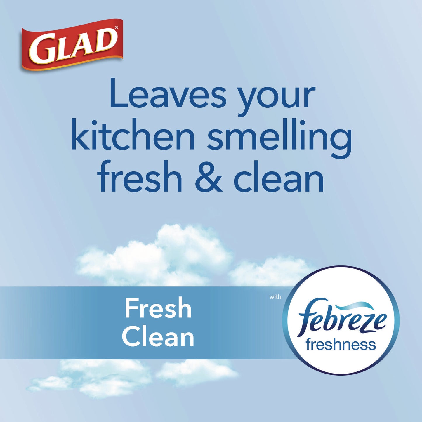 Glad ForceFlex Kitchen Drawstring Trash Bags, 13 gal, Fresh Clean Scent, 24" x 27.38", White, 80 Bags/Box, 3 Boxes/Carton (78899)