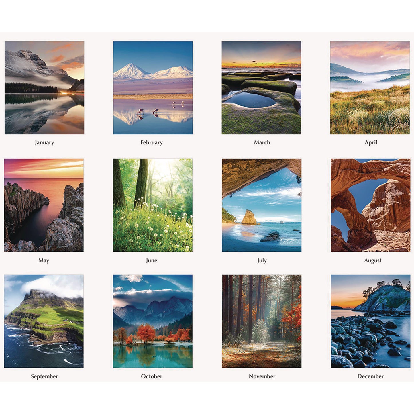 House of Doolittle Earthscapes Recycled Desk Tent Monthly Calendar, Scenic Photography, 8.5 x 4.5, White Sheets, 12-Month (Jan to Dec): 2025 (3649)