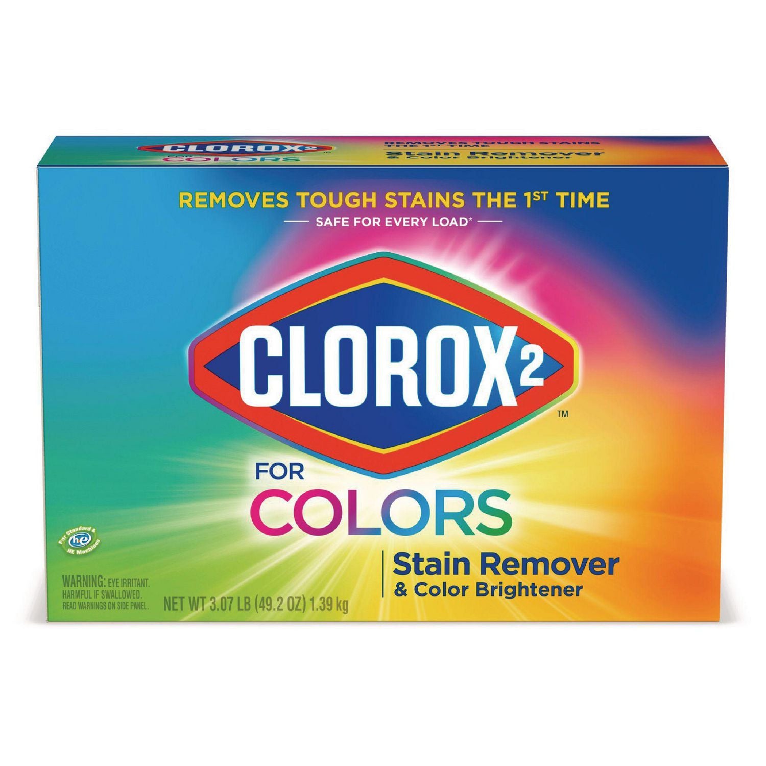 Clorox Stain Remover and Color Booster Powder, Original, 49.2 oz Box, 4/Carton (03098)