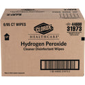 Clorox Healthcare Hydrogen Peroxide Cleaner Disinfectant Wipes, 9 x 6.75, Unscented, White, 95/Canister, 6 Canisters/Carton (30824)