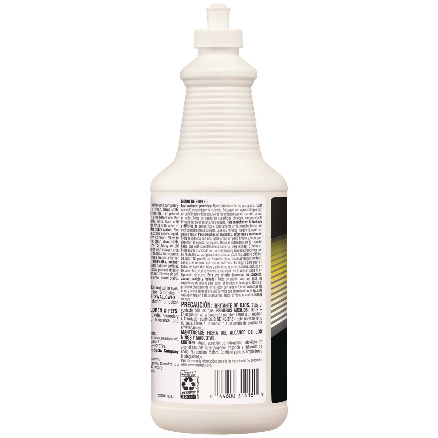 CloroxPro Urine Remover for Stains and Odors, 32 oz Pull top Bottle, 6/Carton (31415)