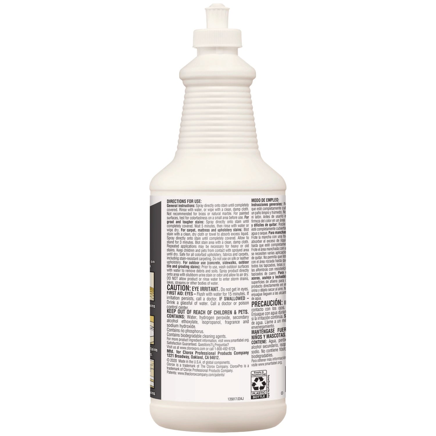 CloroxPro Urine Remover for Stains and Odors, 32 oz Pull top Bottle (31415EA)