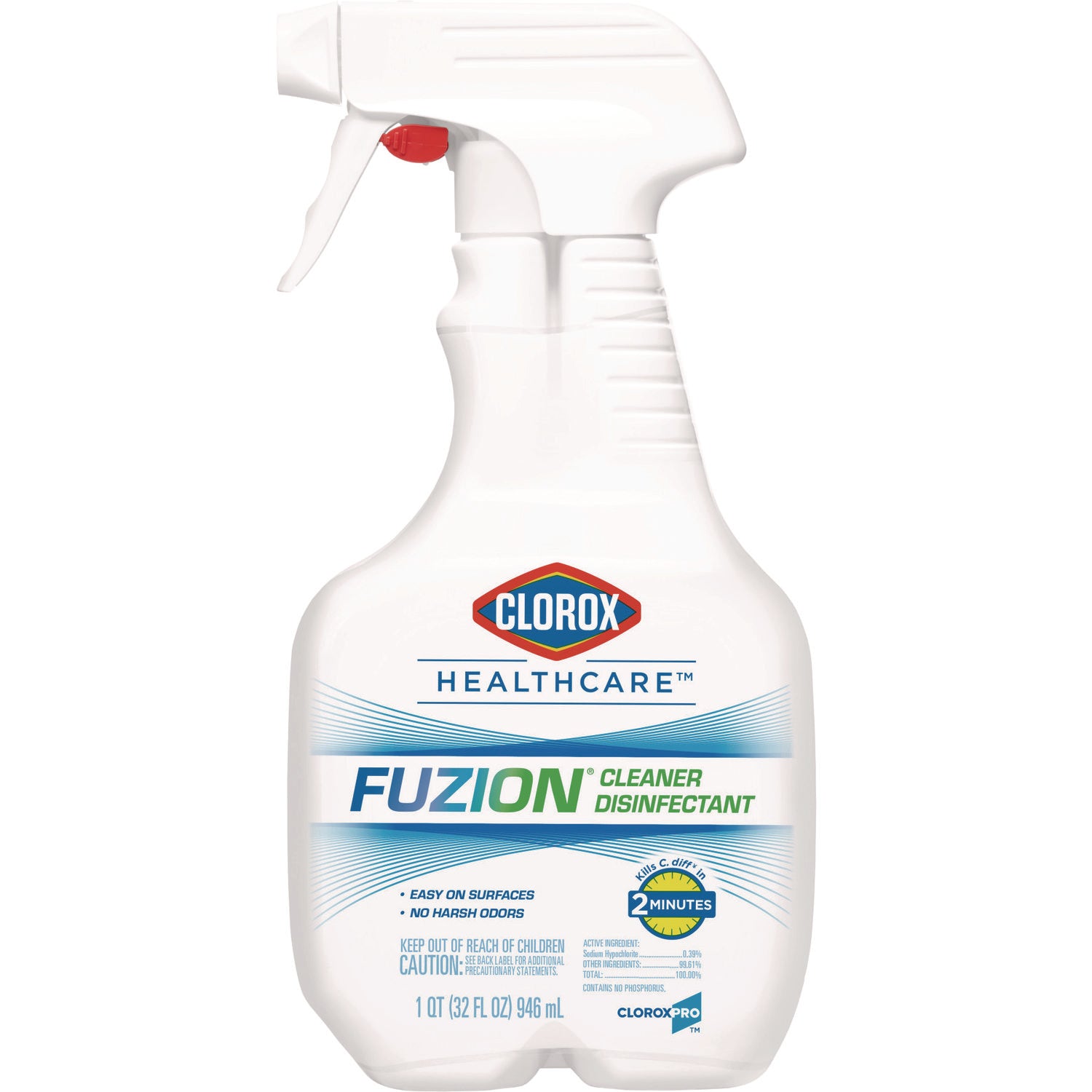 Clorox Healthcare Fuzion Cleaner Disinfectant, 32 oz Spray Bottle (31478EA)