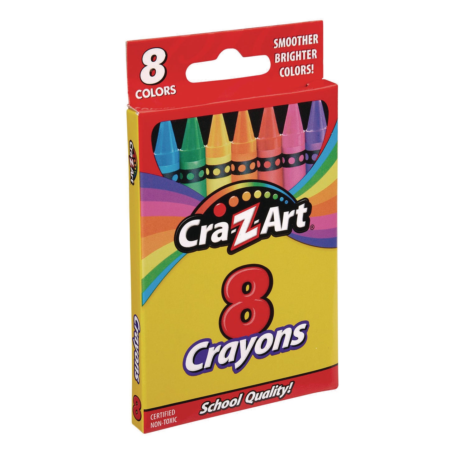 Cra-Z-Art Crayons, 8 Assorted Colors, 8/Pack (1021248)