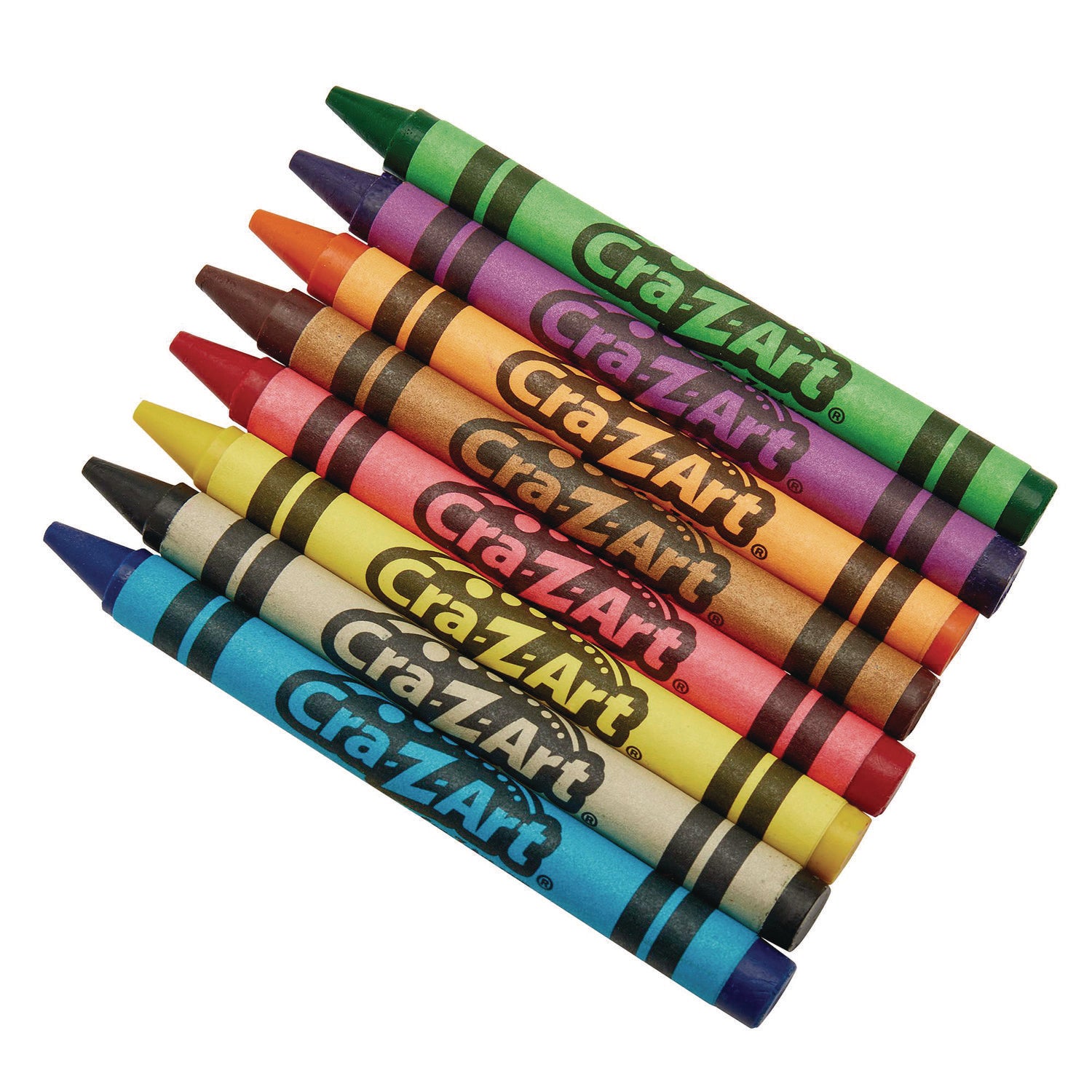 Cra-Z-Art Crayons, 8 Assorted Colors, 8/Pack (1021248)